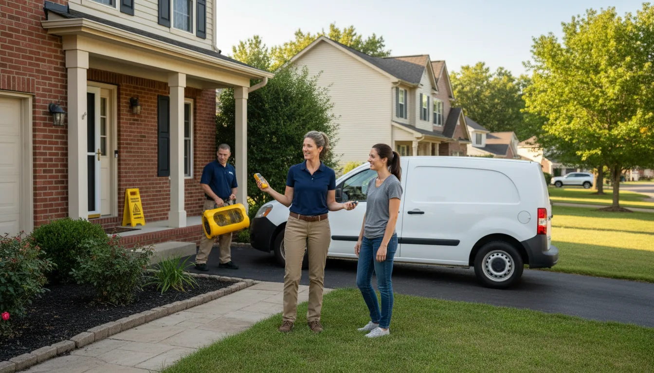 Residential water damage restoration in Verona, MS